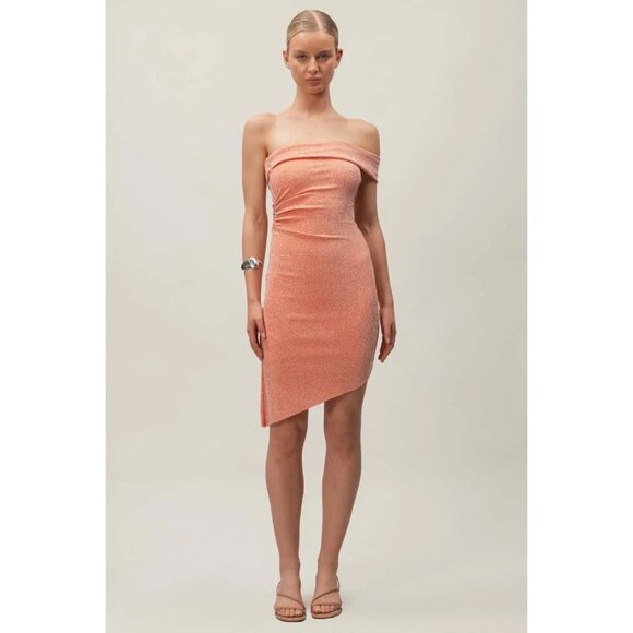 Baobab Goa Off The Shoulder Bodycon Mini Dress Mandarine Womens Size Medium - Picture 3 of 8